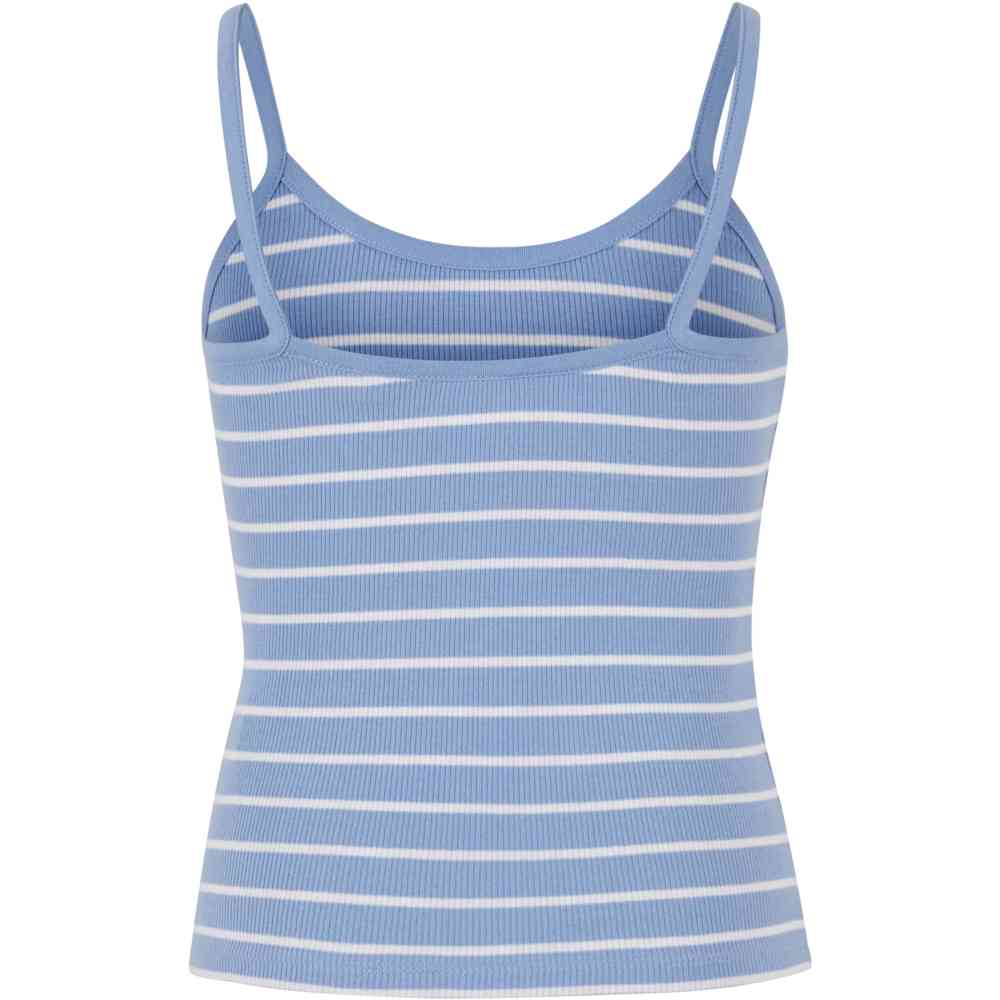 Urban Classics - Striped Rib Basic Débardeur Enfants - Bleu/Blanc